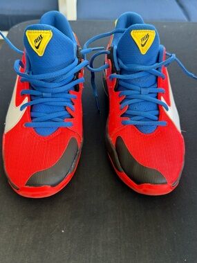 Nike Kids Sneakers - Red, Blue, Black & Yellow Accents